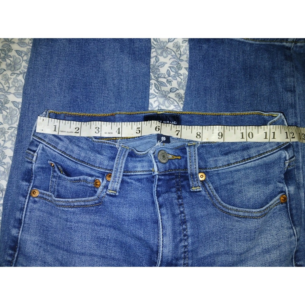 Lucky Brand Women's High Rise Zoe Straight Jeans Size 2 / 26 Ankle Blue Stretch - Picture 6 of 12